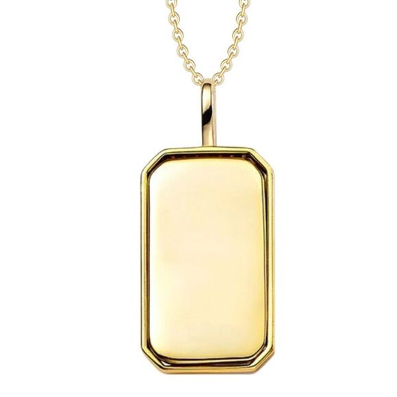 SALE 18k Stamped Gold Filled Aquarius Iridescent Horoscope Crystal Necklace - Picture 2 of 9